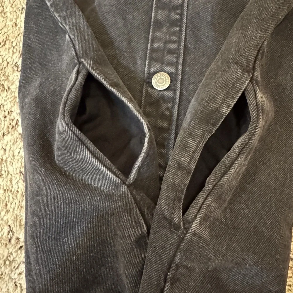 Old Navy Studded Black Denim Button Up‎ Dress Girls 10 NEW